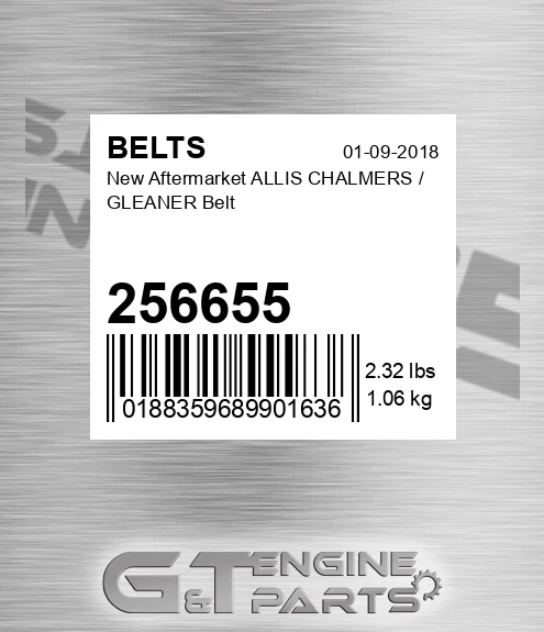 256655 New Aftermarket ALLIS CHALMERS / GLEANER Belt