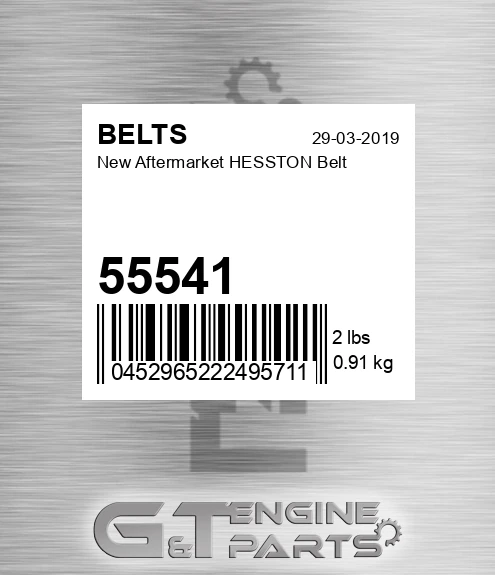 55541 New Aftermarket HESSTON Belt
