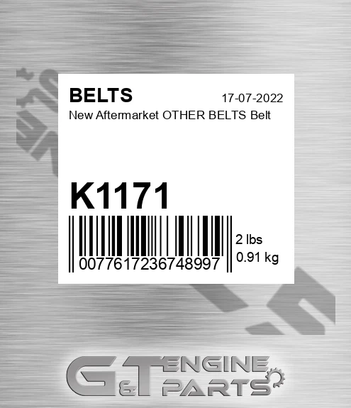 K1171 New Aftermarket OTHER BELTS Belt