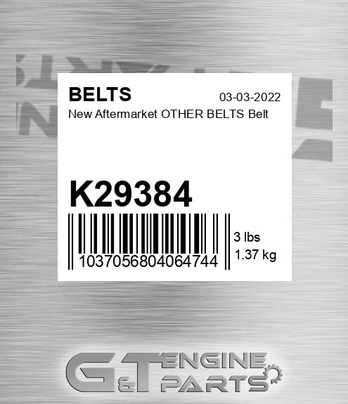 K29384 New Aftermarket OTHER BELTS Belt