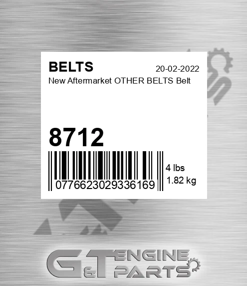 8712 New Aftermarket OTHER BELTS Belt