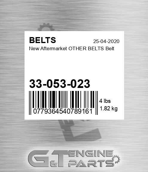 33-053-023 New Aftermarket OTHER BELTS Belt