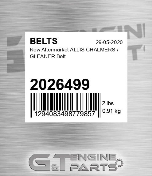 2026499 New Aftermarket ALLIS CHALMERS / GLEANER Belt