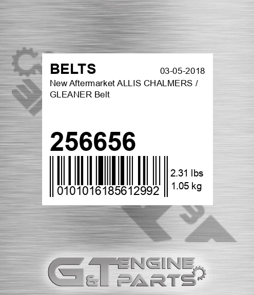 256656 New Aftermarket ALLIS CHALMERS / GLEANER Belt