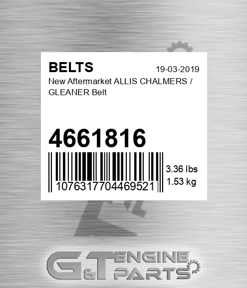 4661816 New Aftermarket ALLIS CHALMERS / GLEANER Belt
