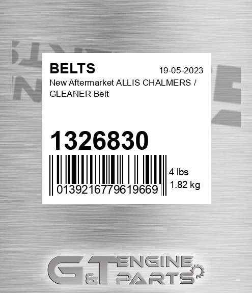 1326830 New Aftermarket ALLIS CHALMERS / GLEANER Belt