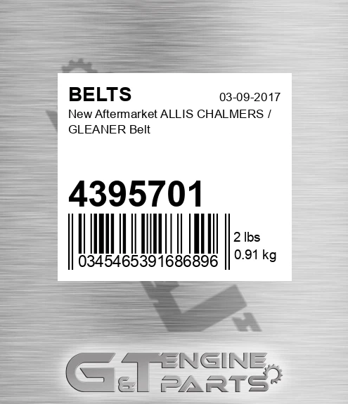 4395701 New Aftermarket ALLIS CHALMERS / GLEANER Belt