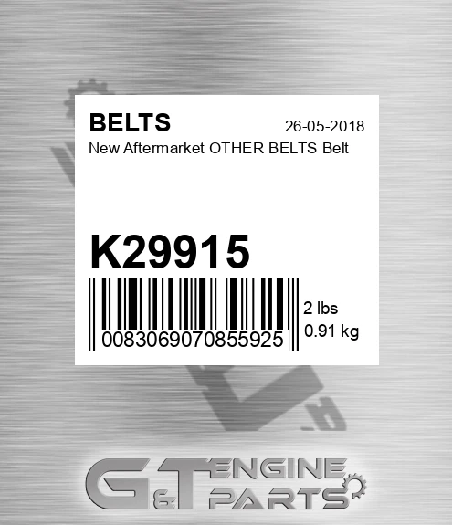 K29915 New Aftermarket OTHER BELTS Belt