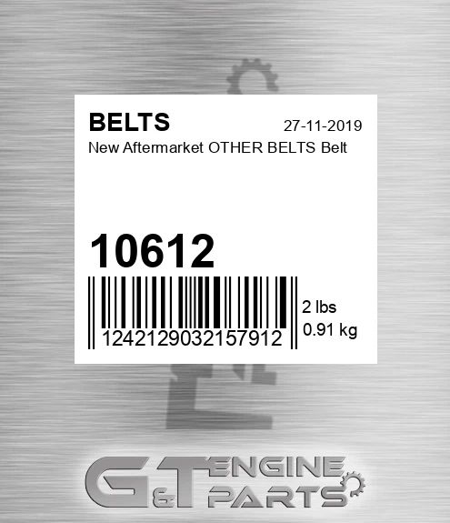 10612 New Aftermarket OTHER BELTS Belt