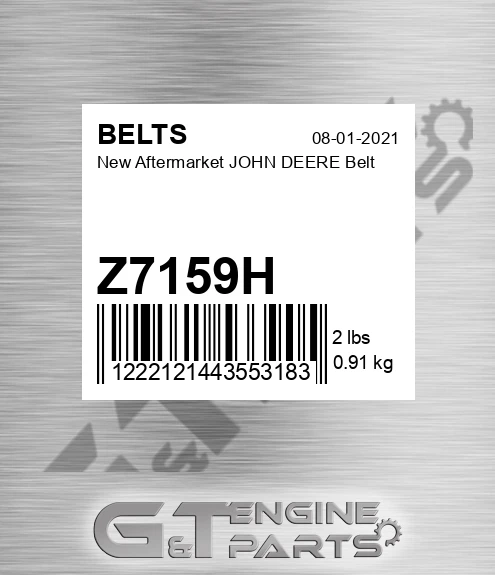 Z7159H New Aftermarket JOHN DEERE Belt