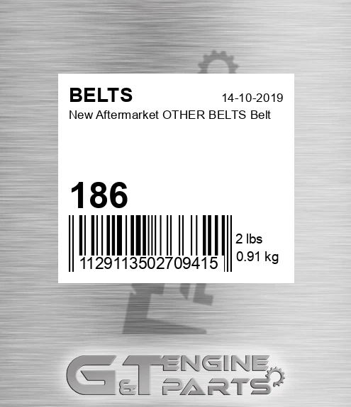 186 New Aftermarket OTHER BELTS Belt