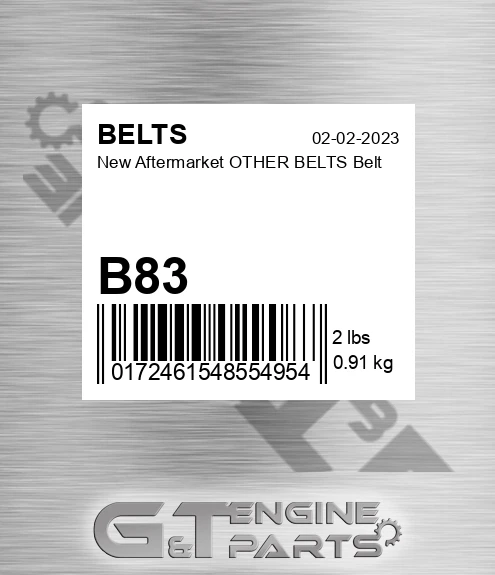 B83 New Aftermarket OTHER BELTS Belt