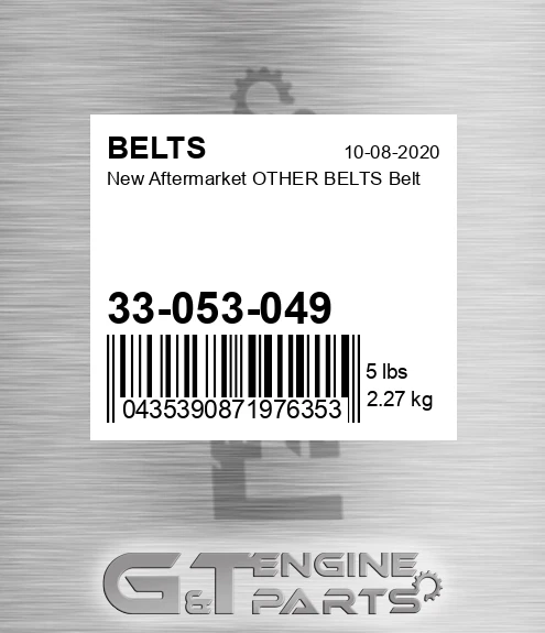 33-053-049 New Aftermarket OTHER BELTS Belt