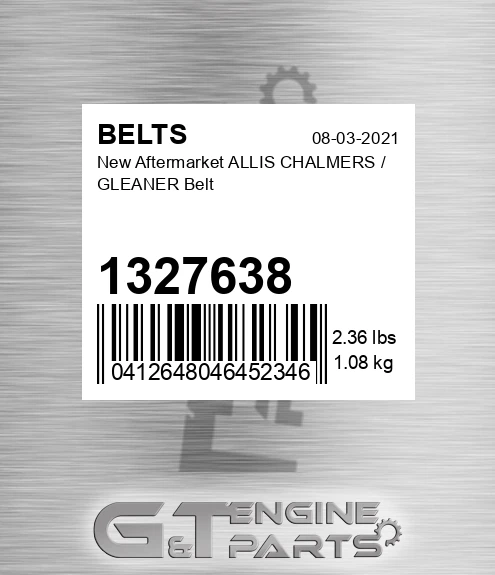 1327638 New Aftermarket ALLIS CHALMERS / GLEANER Belt