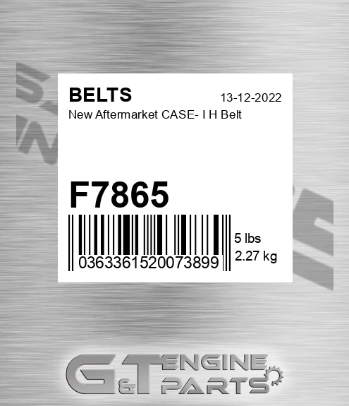 F7865 New Aftermarket CASE- I H Belt