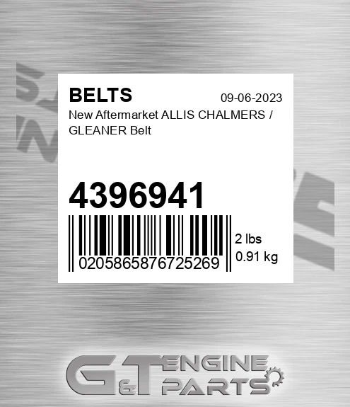 4396941 New Aftermarket ALLIS CHALMERS / GLEANER Belt