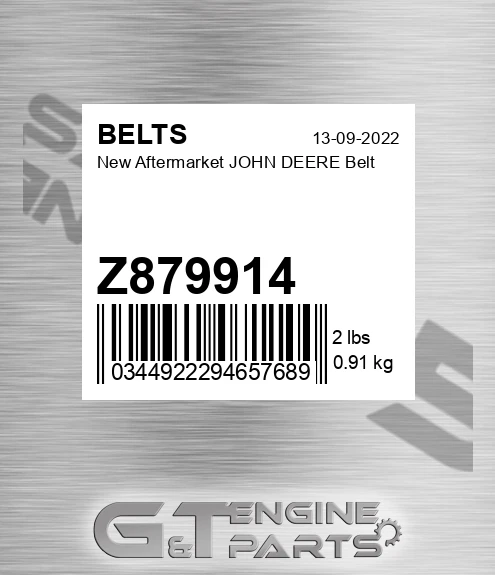 Z879914 New Aftermarket JOHN DEERE Belt