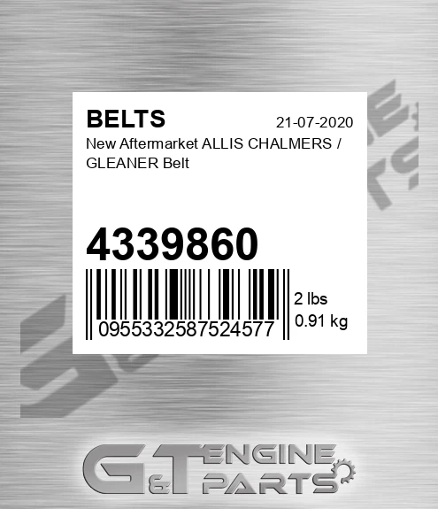 4339860 New Aftermarket ALLIS CHALMERS / GLEANER Belt