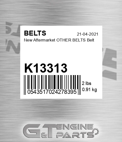 K13313 New Aftermarket OTHER BELTS Belt