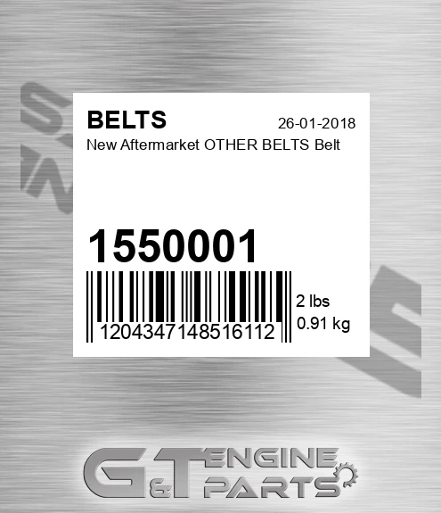 1550001 New Aftermarket OTHER BELTS Belt