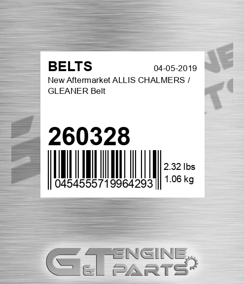 260328 New Aftermarket ALLIS CHALMERS / GLEANER Belt