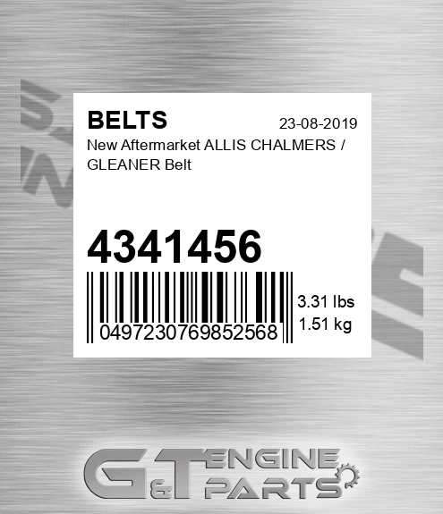 4341456 New Aftermarket ALLIS CHALMERS / GLEANER Belt