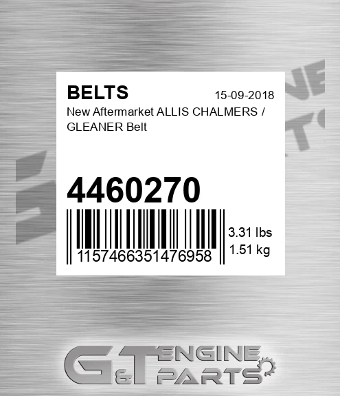 4460270 New Aftermarket ALLIS CHALMERS / GLEANER Belt