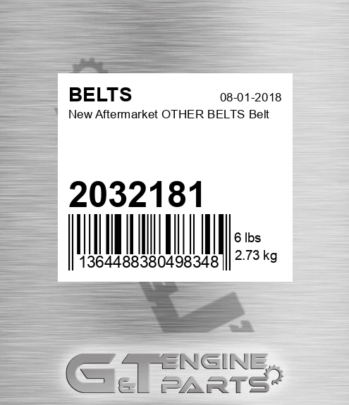 2032181 New Aftermarket OTHER BELTS Belt