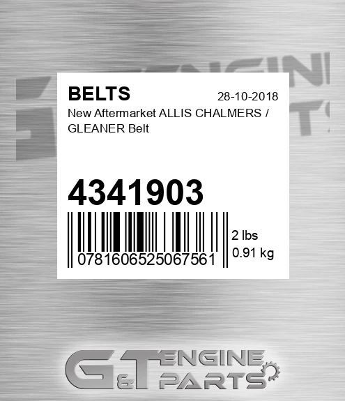 4341903 New Aftermarket ALLIS CHALMERS / GLEANER Belt