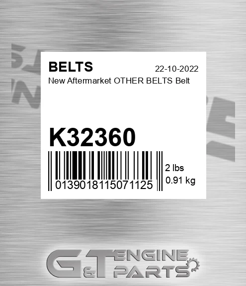 K32360 New Aftermarket OTHER BELTS Belt