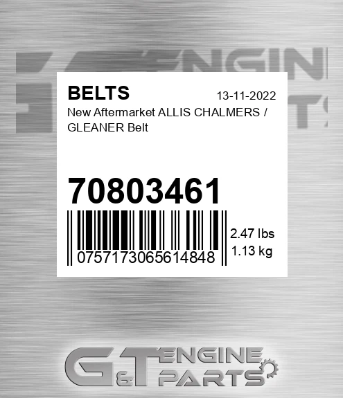 70803461 New Aftermarket ALLIS CHALMERS / GLEANER Belt