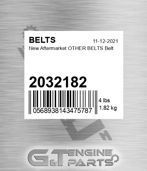 2032182 New Aftermarket OTHER BELTS Belt