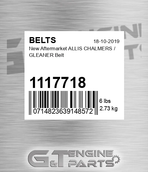 1117718 New Aftermarket ALLIS CHALMERS / GLEANER Belt