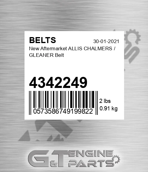 4342249 New Aftermarket ALLIS CHALMERS / GLEANER Belt