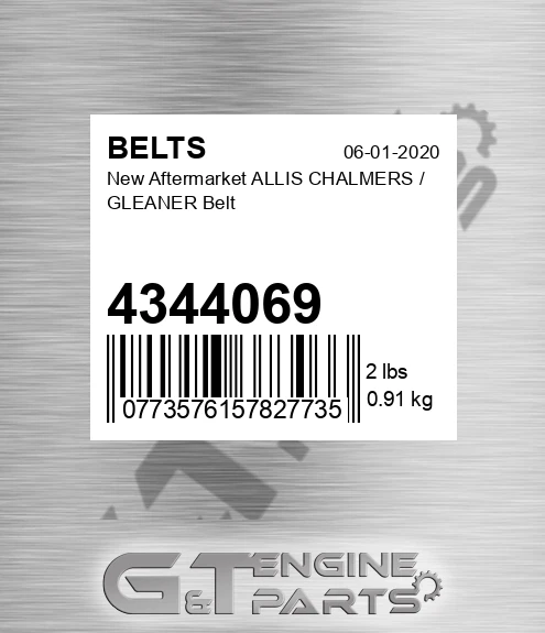 4344069 New Aftermarket ALLIS CHALMERS / GLEANER Belt