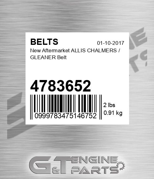 4783652 New Aftermarket ALLIS CHALMERS / GLEANER Belt