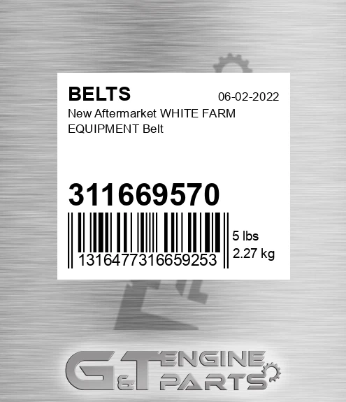 311669570 New Aftermarket WHITE FARM EQUIPMENT Belt