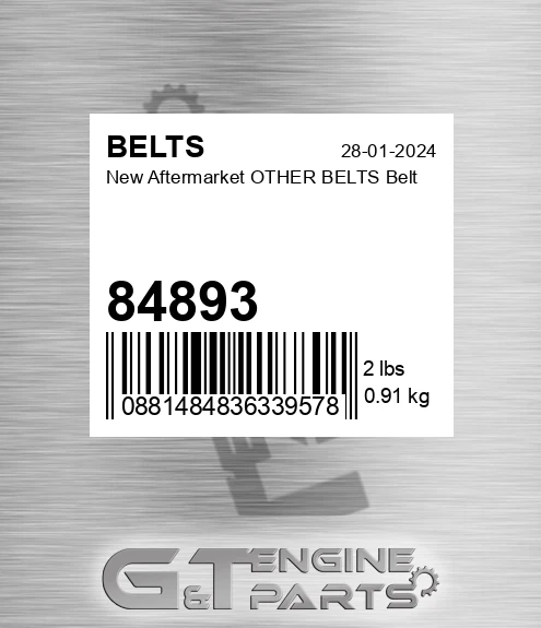 84893 New Aftermarket OTHER BELTS Belt