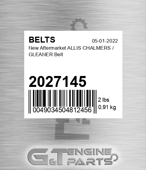 2027145 New Aftermarket ALLIS CHALMERS / GLEANER Belt