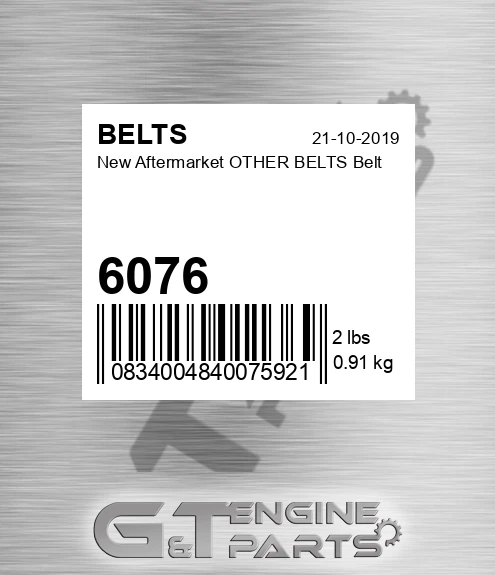 6076 New Aftermarket OTHER BELTS Belt