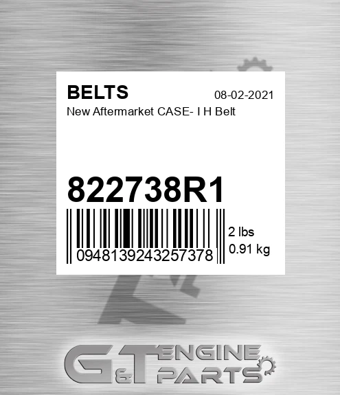 822738R1 New Aftermarket CASE- I H Belt
