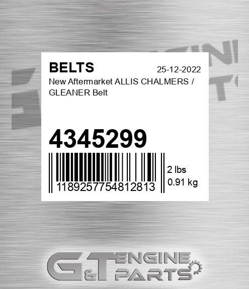 4345299 New Aftermarket ALLIS CHALMERS / GLEANER Belt