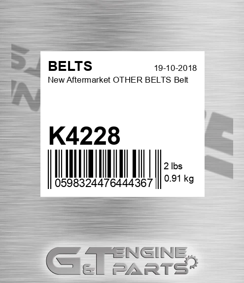 K4228 New Aftermarket OTHER BELTS Belt