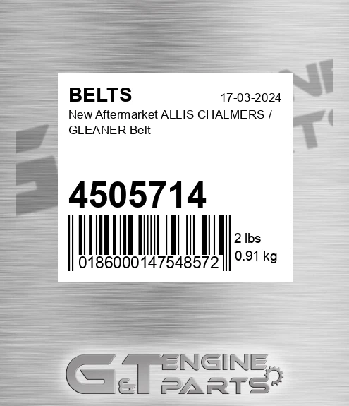 4505714 New Aftermarket ALLIS CHALMERS / GLEANER Belt