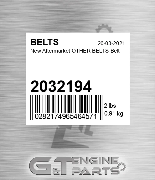 2032194 New Aftermarket OTHER BELTS Belt
