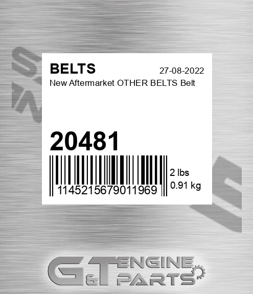 20481 New Aftermarket OTHER BELTS Belt