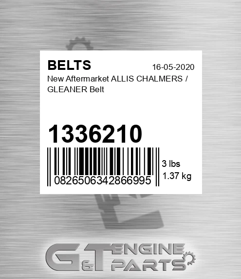 1336210 New Aftermarket ALLIS CHALMERS / GLEANER Belt