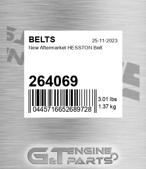 264069 New Aftermarket HESSTON Belt