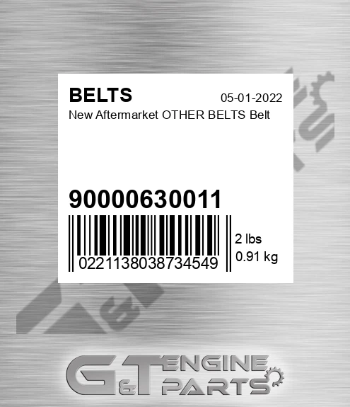 90000630011 New Aftermarket OTHER BELTS Belt