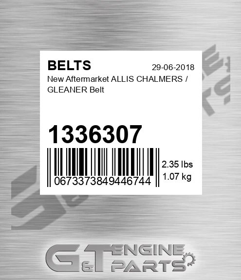 1336307 New Aftermarket ALLIS CHALMERS / GLEANER Belt